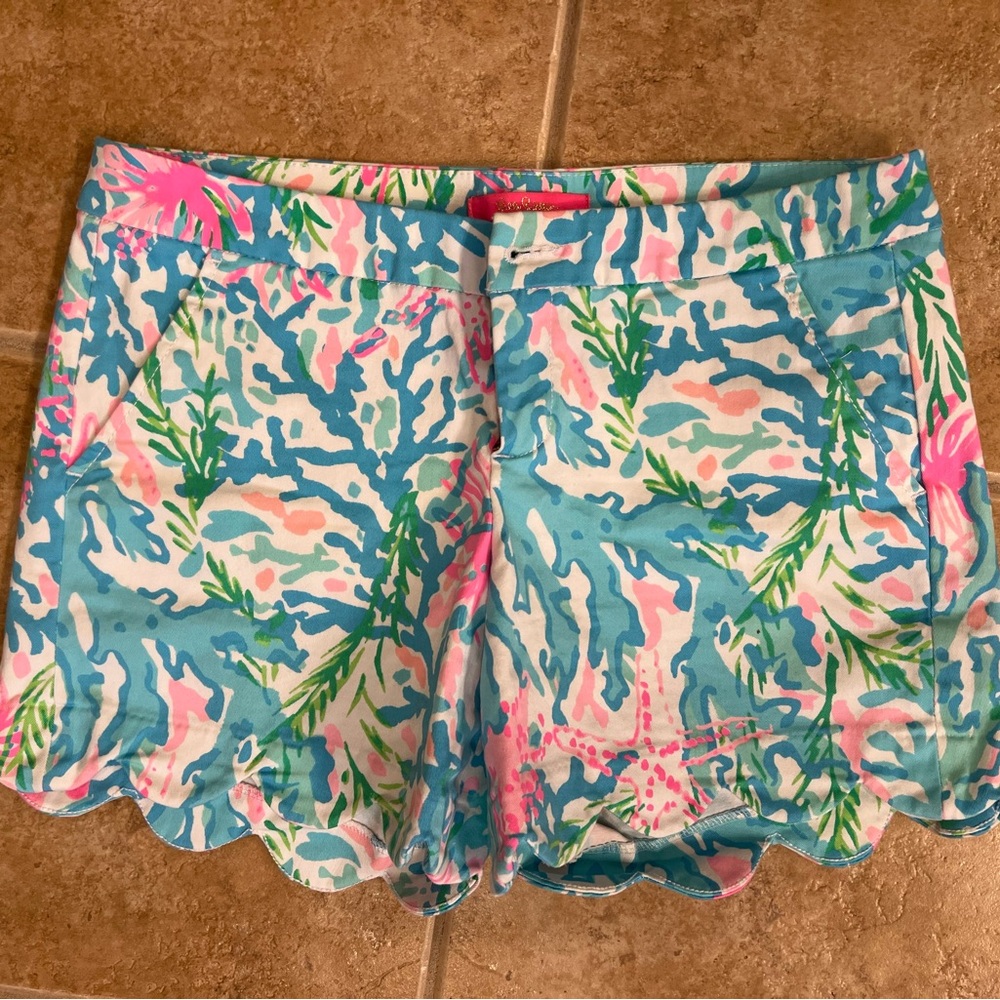 Lilly Pulitzer Buttercup Scallop-Hem Women’s Shorts